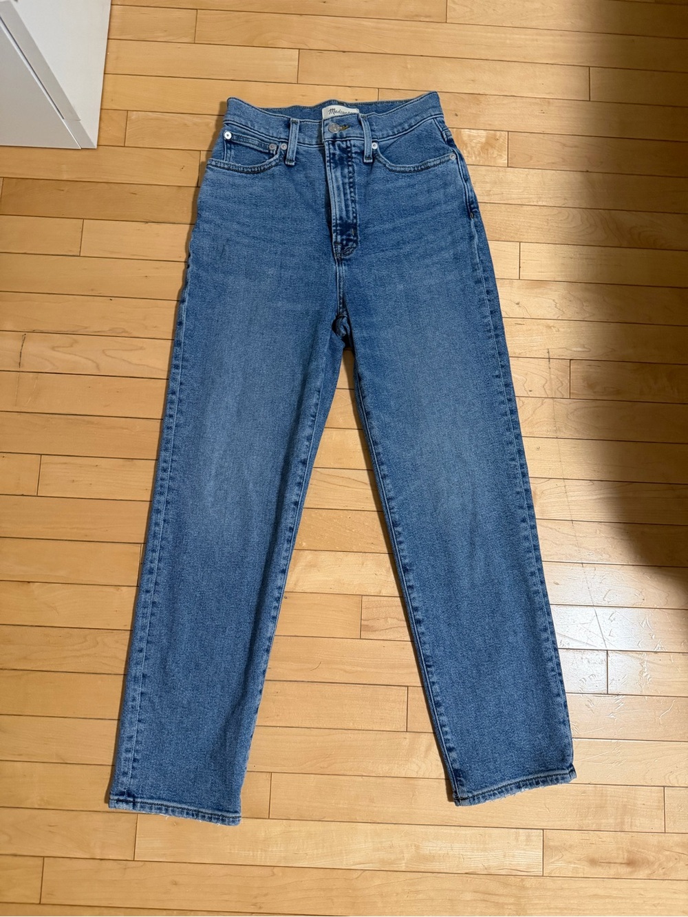 Madewell The Perfect Vintage Straight Crop Jeans Women's 25 High Rise Light Wash